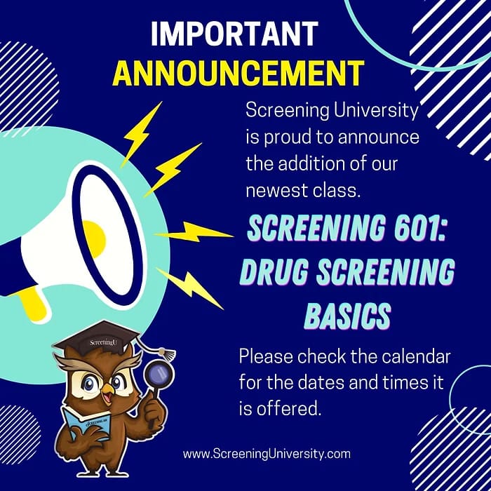 ALLIANCE BACKGROUND LAUNCHES SCREENING 601: DRUG TESTING BASICS - AB Global